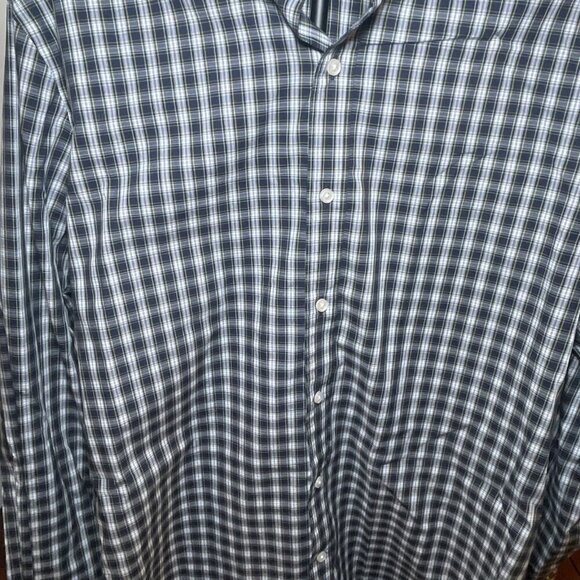 Tommy Hilfiger TH Flex Regular Fit Stretch XL‎ 17 34/35 Long Sleeve Plaid Shirt - Picture 8 of 12